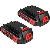 KINGTIANLE 2packs Replace Battery for Black and Decker 20v Max 2500mAh, LBXR20 Replacement Battery LB20 LBX20 LBX4020 Extended Run Time Cordless Power Tools Series