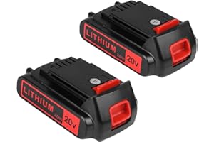 KINGTIANLE 2packs Replace Battery for Black and Decker 20v Max 2500mAh, LBXR20 Replacement Battery LB20 LBX20 LBX4020 Extended Run Time Cordless Power Tools Series