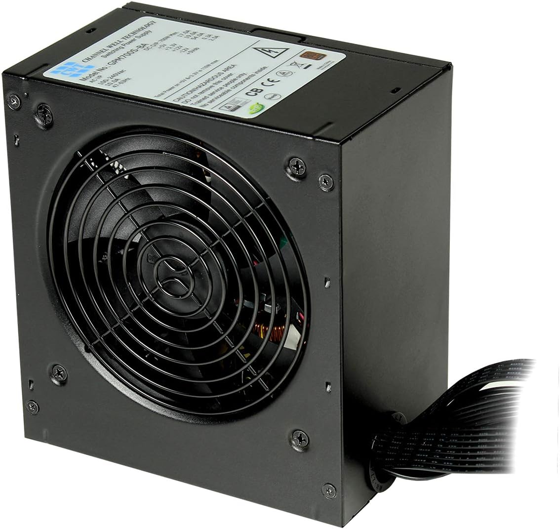 JUSTOP Fortitude 80 Plus 700W Power Supply Unit, ATX PSU, 120MM Quiet Fan, Active PFC Protection, 7x SATA, 4x 6+2 Pin PCI-E
