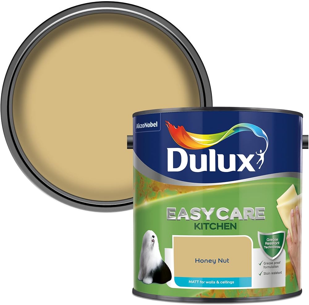 Dulux Easycare Kitchen Matt Emulsion Paint Honey Nut 2.5L Greaseproof Stain