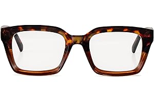 Onrtry Thick Square Frame Glasses for Women Men Non-prescription Clear Lens Eyeglasses