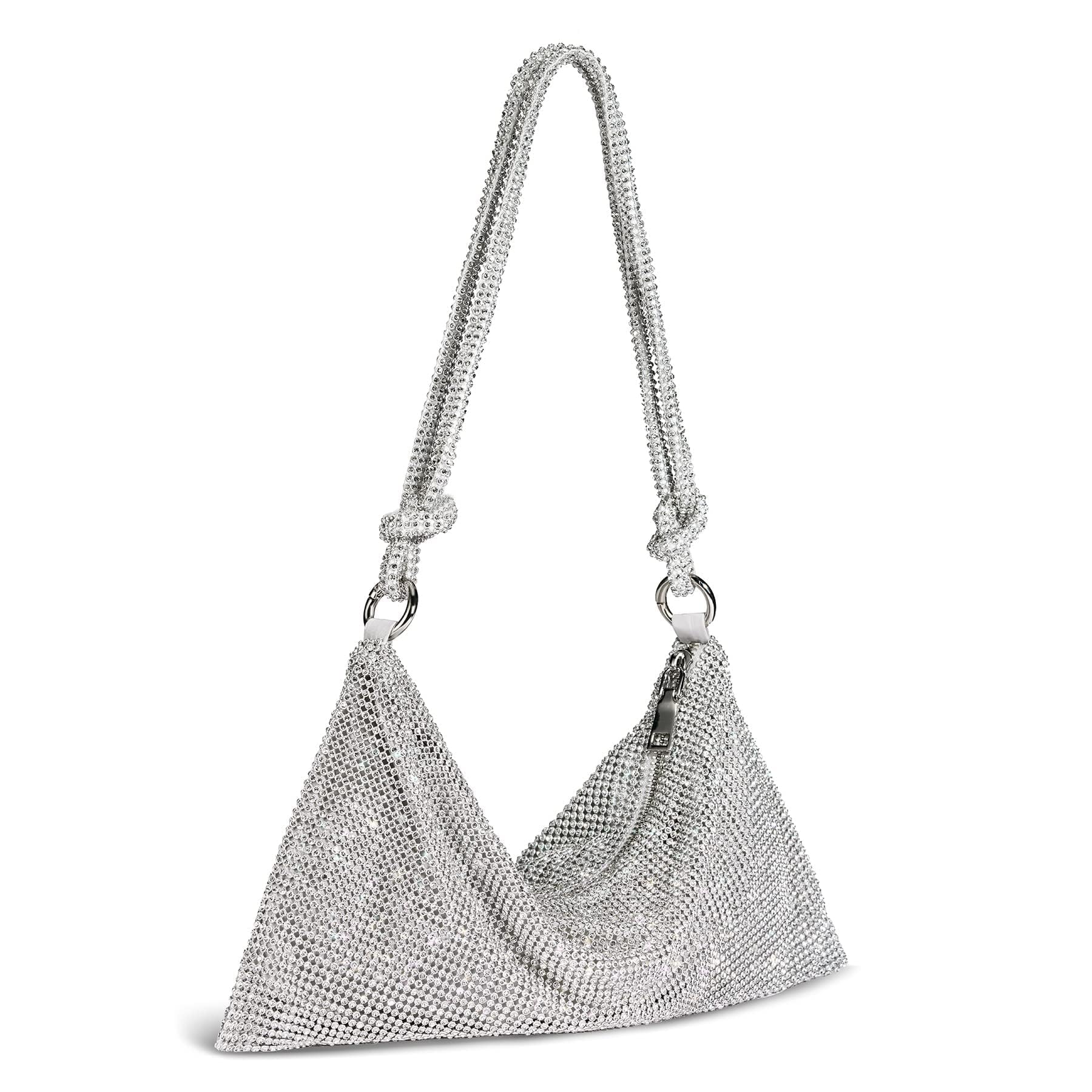 Photo 1 of *STYLE MAY VARY* SWEETV Sparkly Rhinestone Purse for Women Silver Clutch Purse Small Glitter Handbags for Weddings, Prom,and Parties