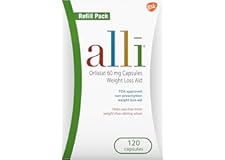 alli Weight Loss Diet Pills, Orlistat 60 mg Capsules, Non Prescription Weight Loss Aid, 120 Count Refill Pack