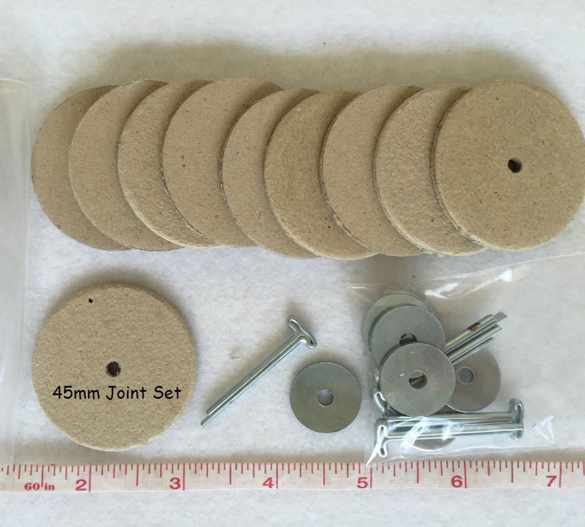 bangdan Joints for Complete Teddy Bear, Plush Animal, 45mm 5 Millboard Joints