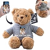 Personalized Teddy Bear Stuffed Animal, Stuffed Bear Plush Toys with Customized Text+Image as Personalized Gifts for Girlfrie