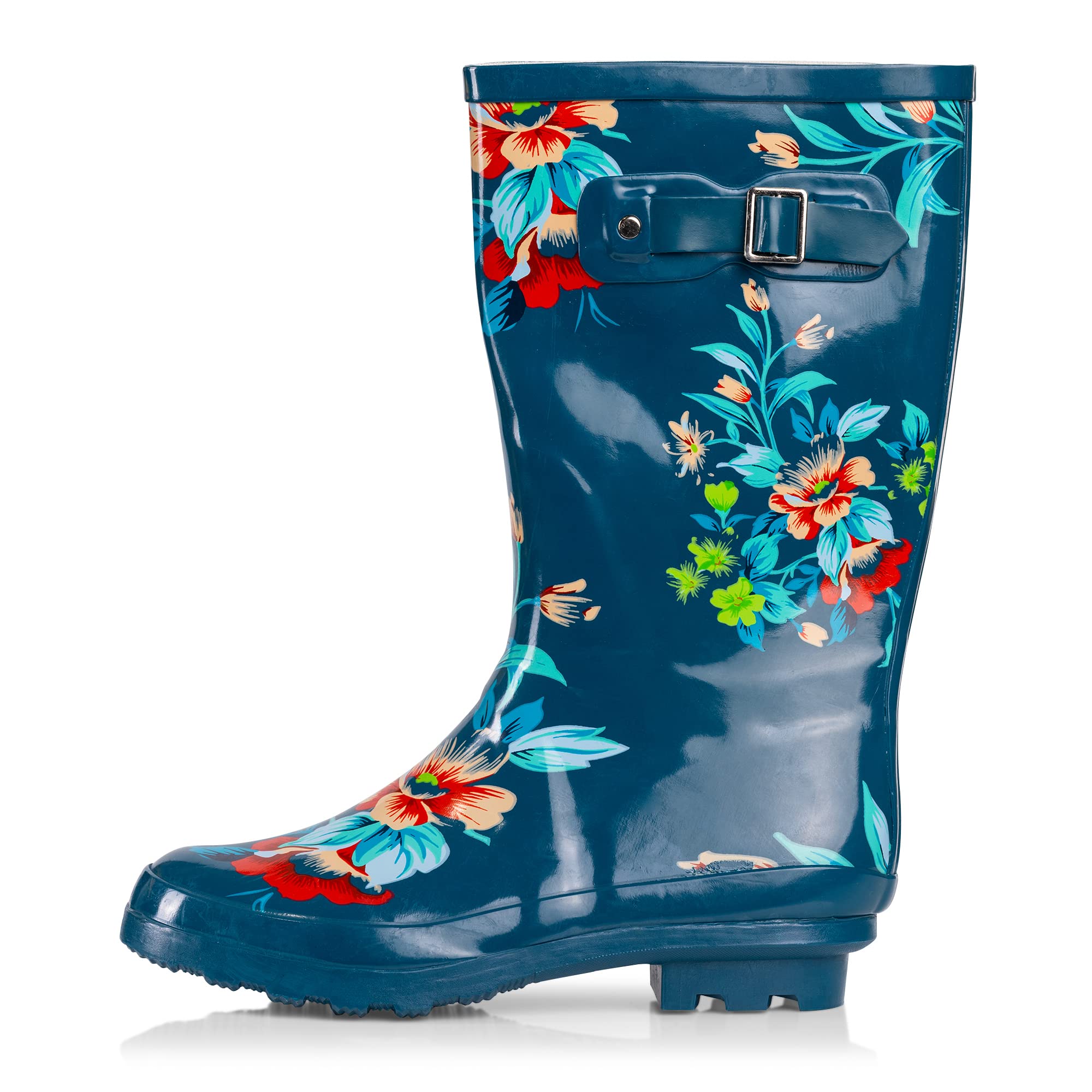 NORTY Waterproof Rain Boots for Women Size 6, Mid