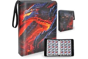JKBIYU Card Binder for Trading Card Binder,900 Cards Available, Card Games Collection Binder with Sleeves, Card Holder Binder Trading Cards, Gifts for Kids (Card not Included)