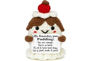 AVBODA Mini Inspirational Birthday Gift for Women Positive Affirmation Little Reminders Back to School Christmas White Elephant Gift Cute Cheer up Handmade Pudding for Daughter Sister Friend Coworker Student