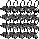 BOKE YOUNG 20-Pack Heavy Duty Steel E-Track O-Rings Tie-Down Anchors, for Trailers, Trucks, E Track Accessories to Secure Cargo in Enclosed/Flatbed Trailer Truck, Working Load Limit 1500lbs, Black