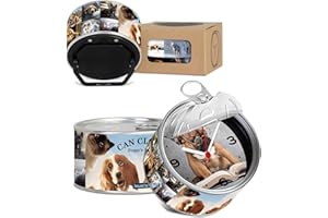 Zeloyaut 3pcs Innovation Magnetic Canning Clock, Doggy Collection Clock for Lover Family Friends Kids, Tabletop Clock, Magnetic Clock on Refrigerator or Metal Back, DIY Creativity Canning Clock