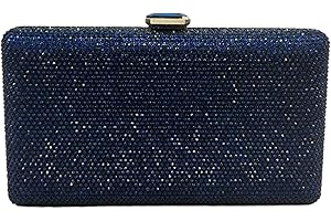 Boutique De FGG Crystal Evening Bags for Women Formal Party Box Clutch Wedding Rhinestone Handbags Bridal Clutch Purse,Mini