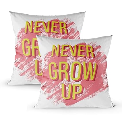 Amazon Com Capsceoll Throw Pillow Cases 2pcs Never Grow Up