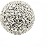5pcs Round Metal Rhinestone Buttons - Luxury Fashion Decor for Clothing DIY Sewing Accessories