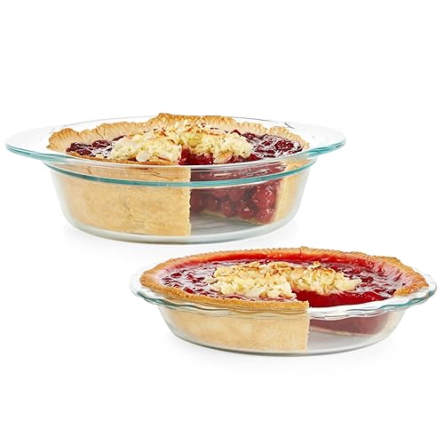 Pyrex Deep 2-Pack Glass Baking Dish Set, Round Pie Glass Bakeware,  Dishwasher, Microwave, Freezer Pre-Heated Oven Safe in Oman Whizz Bake 