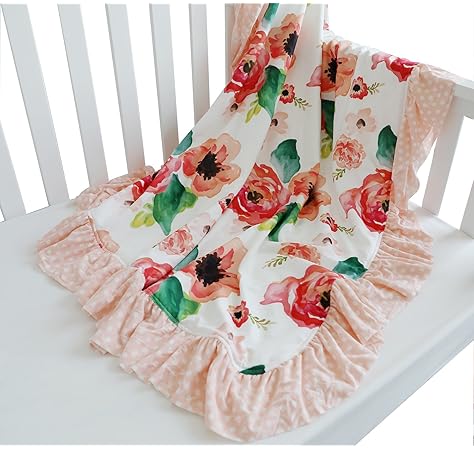floral minky blanket