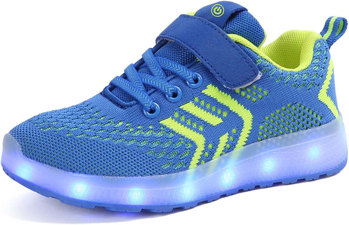 bevoker Kids LED Light Up Sports Shoes Upgraded LED Strip Trainers for Boys Girls