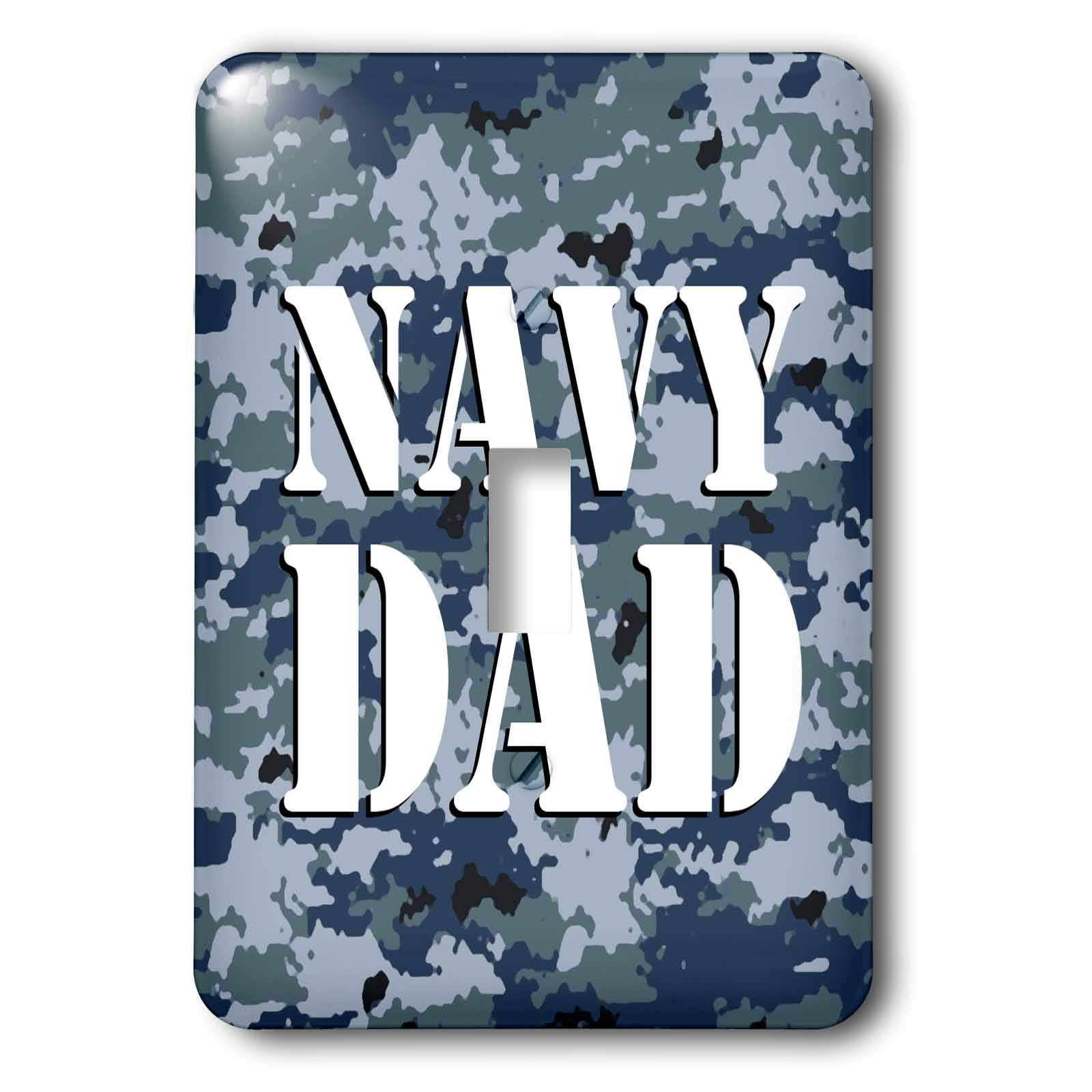 Photo 1 of 3dRose lsp_15406_1 " Navy Dad Blue Camouflage Single Toggle Switch