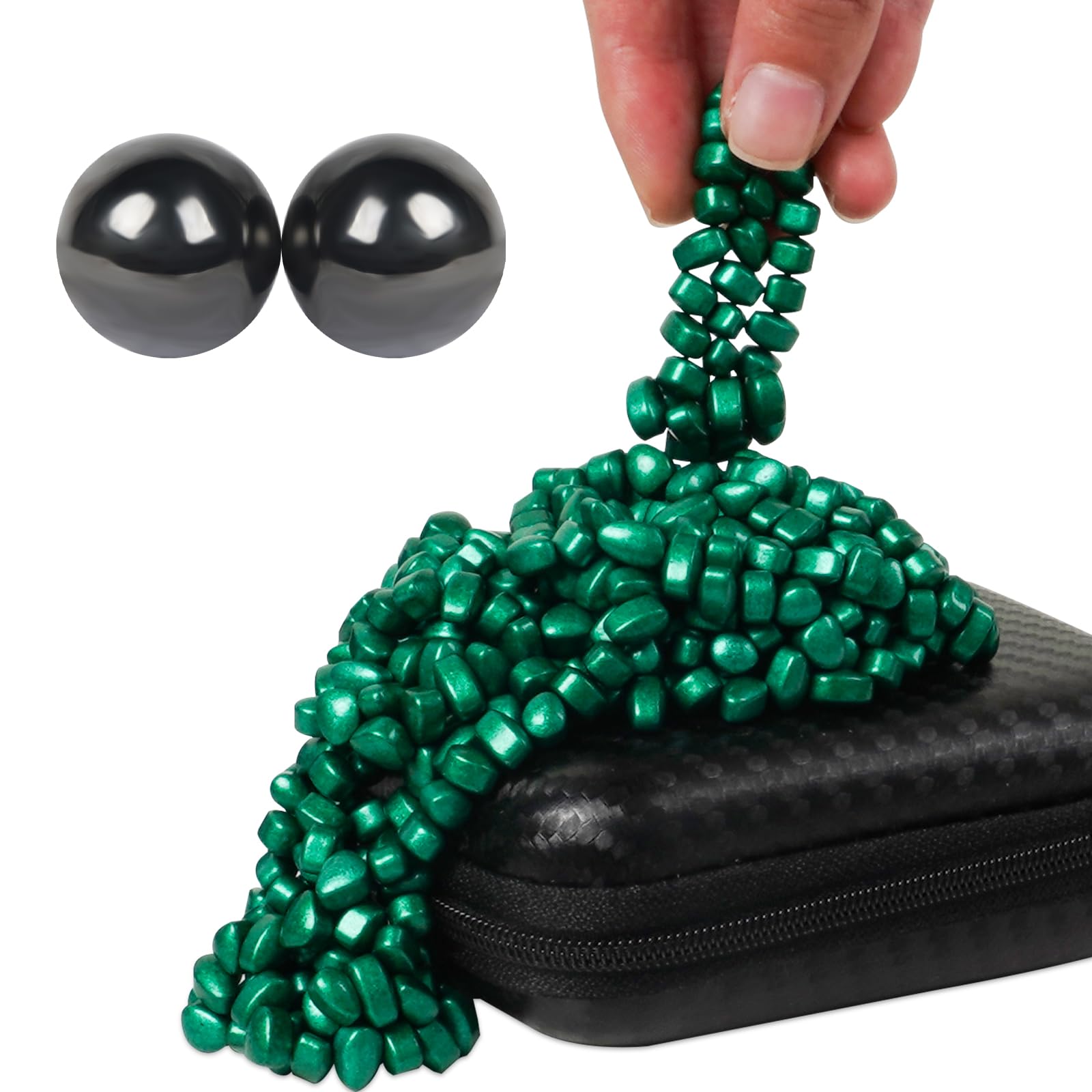 Photo 1 of Umnodobn Cool Fidget Magnet Ferrite Putty, Slime Putty, Hematite Magnetic Stones Eggs with 1.26 inch Magnet Balls, Anti Anxiety Desk Toy, Stress Relief EDC Toy Atuism Science Kit Gift Pink Age:15+