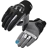 Masontex M30 Summer Motorcycle Gloves for Men, M30 Carbon Fiber Riding Gloves, Breathable Lightweight Gloves with Knuckle Protection, Touchscreen, Anti-Slip Palm