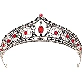 CoTeeZa Medieval Royal Crown for Women - Retro Baroque Queen Wedding Crowns for Bride Goddess Halloween Cosplay Headwear