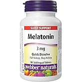Webber Naturals Melatonin 3 mg, 90 Quick Dissolve Tablets, For Sleep Support