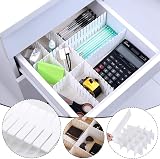 GIAK 16 PCS Drawer Dividers Adjustable White 32 x 7 cm DIY Cut to Size view 6