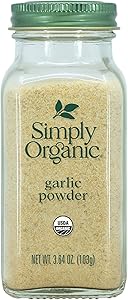 Simply Organic Garlic Powder Certified Organic, 3.64-Ounce Container