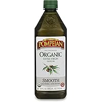 Pompeian USDA Organic Smooth Extra Virgin Olive Oil, First Cold Pressed, Smooth, Delicate Flavor, Perfect for Sautéing & Stir