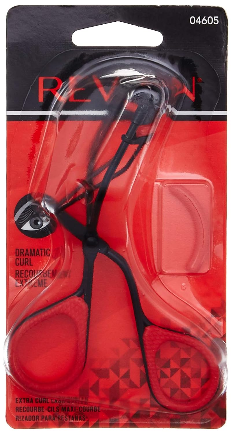 Revlon Extra Curl Eyelash Curler with Non-Slip Finger Grip, For All Eye Shapes, Longlasting Lash Curls : Eye Curler : Beauty