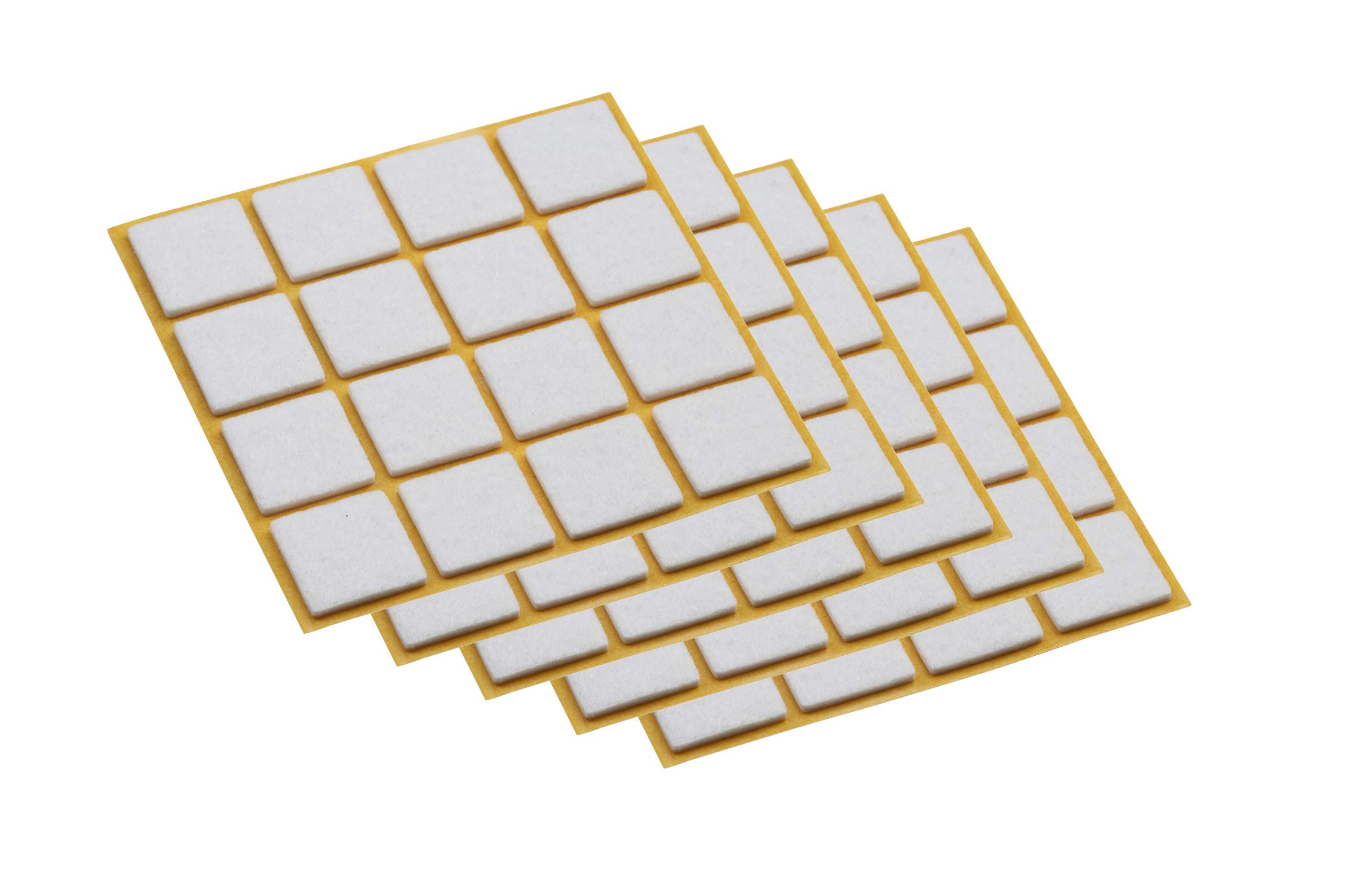 Meister Felt Glider self-adhesive, 22 x 22 mm, white, 80 pieces, 644956