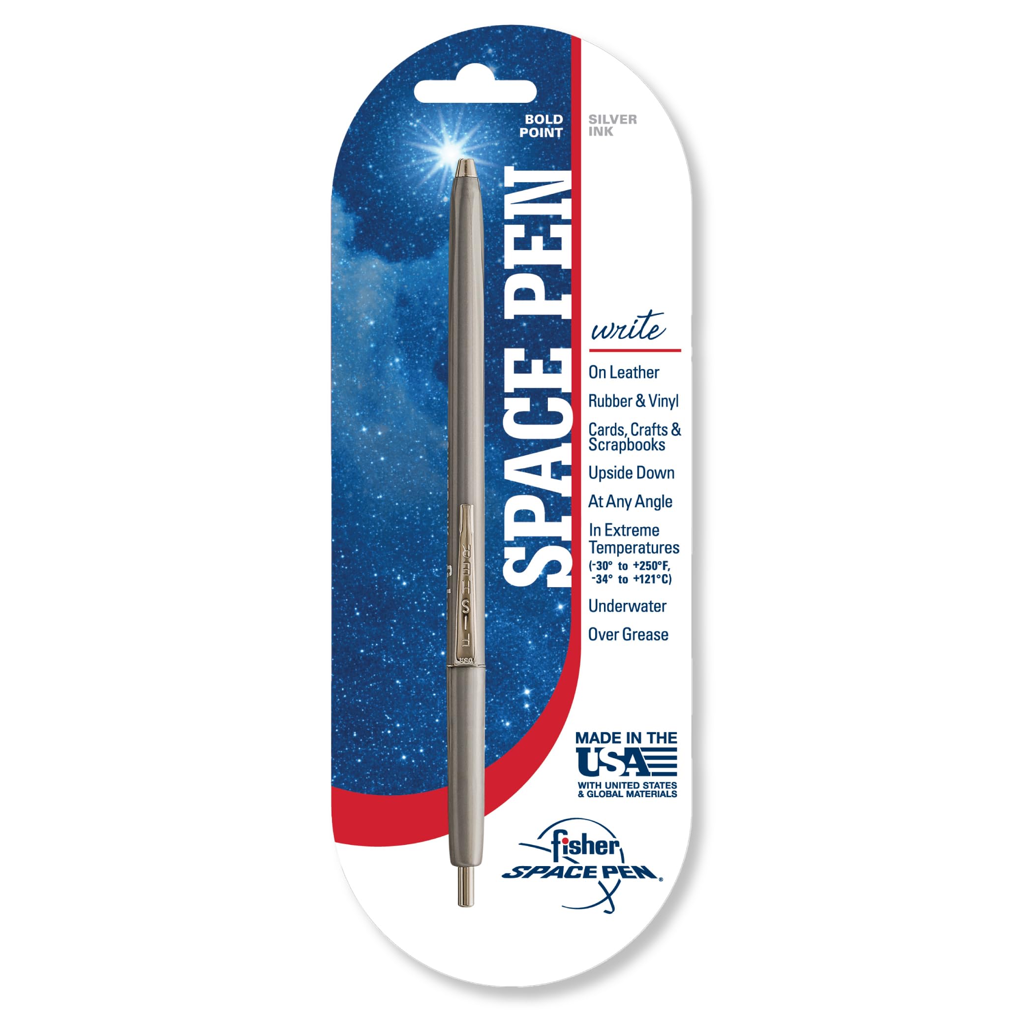 Fisher Space Silver Colored Ink Ballpoint Pen