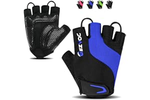 GEZVOC Cycling Gloves Bike Gloves Biking Gloves for Men Women with Shock-Absorbing Pad, Extra Grip,Flexible and Comfortable Fit,Light Weight,Breathable Mountain Bike Gloves