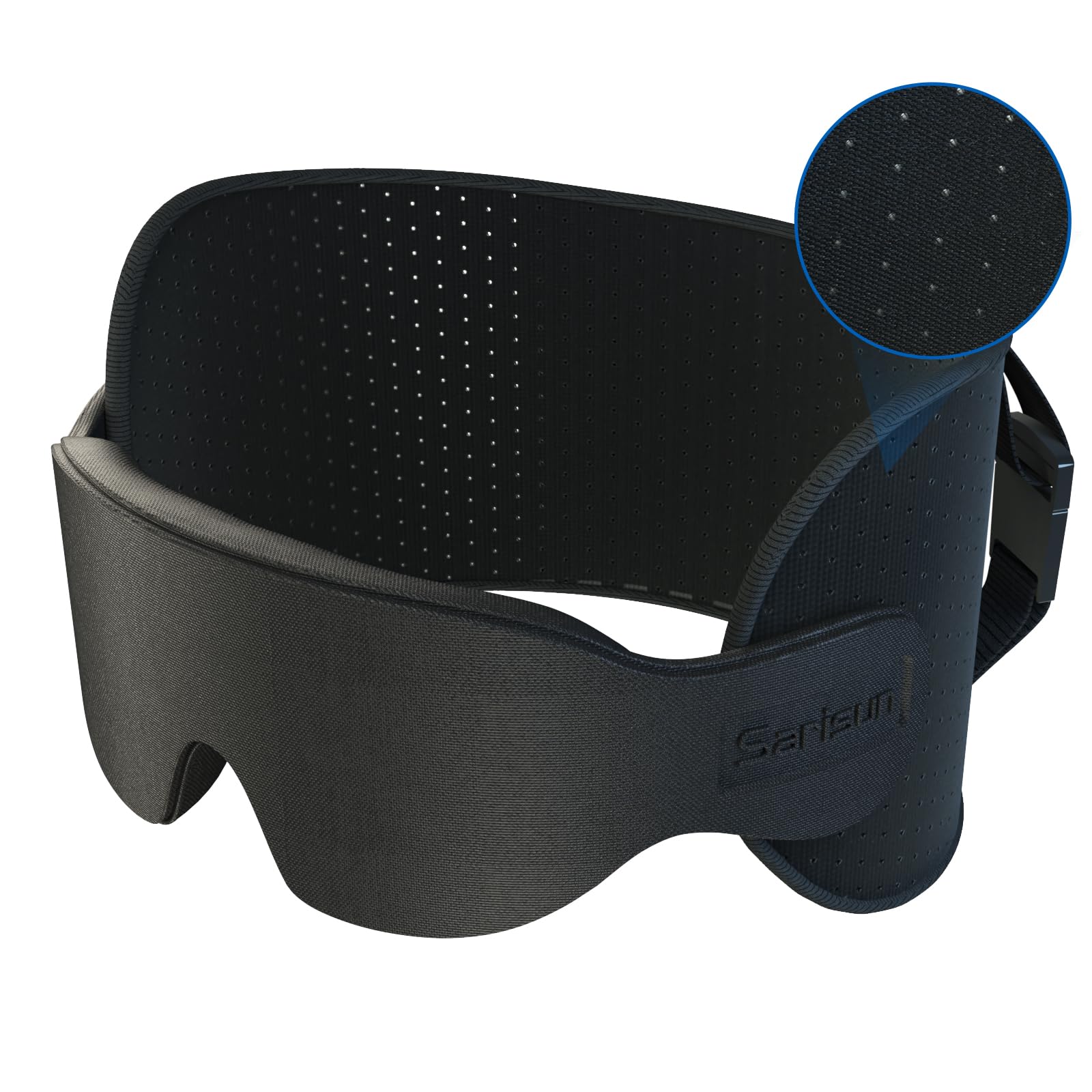Photo 1 of SARISUN Travel Pillow for Airplanes, Ultra-Thin Breathable Airplane Pillow Alternative, Airplane Head Strap with 3D Sleep Eye Mask, 360° Support for Long Flight, Work for Seats with Headrest, Black
