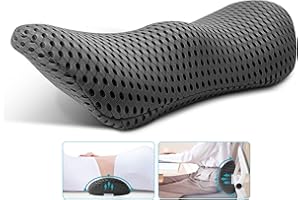 N NeoCushion Lumbar Support Pillow for Office Chair,Couch,Car Seat Driver,Recliner and Bed,Neo Cushion Ergonomic Memory Foam Lumbar Pillow for Low Back Pain Relief, for Sleeping(Black)