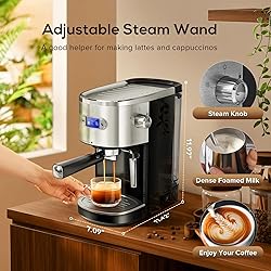 Xbeauty Espresso Machine 20 Bar, Semi-Automatic