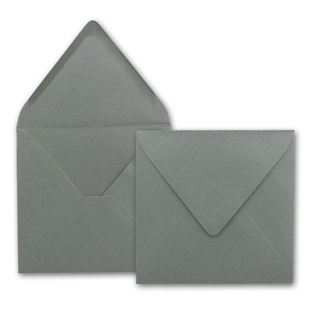 Square Envelopes 140 x 140 anthracite metallic Gesamtparent 25 Umschläge Silber