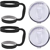 AICMEI Stainless Steel Cup Leak-proof Replacement Lid and Non-slip Travel Mug Handle Cup Holder, Fits Various 30 oz Cups