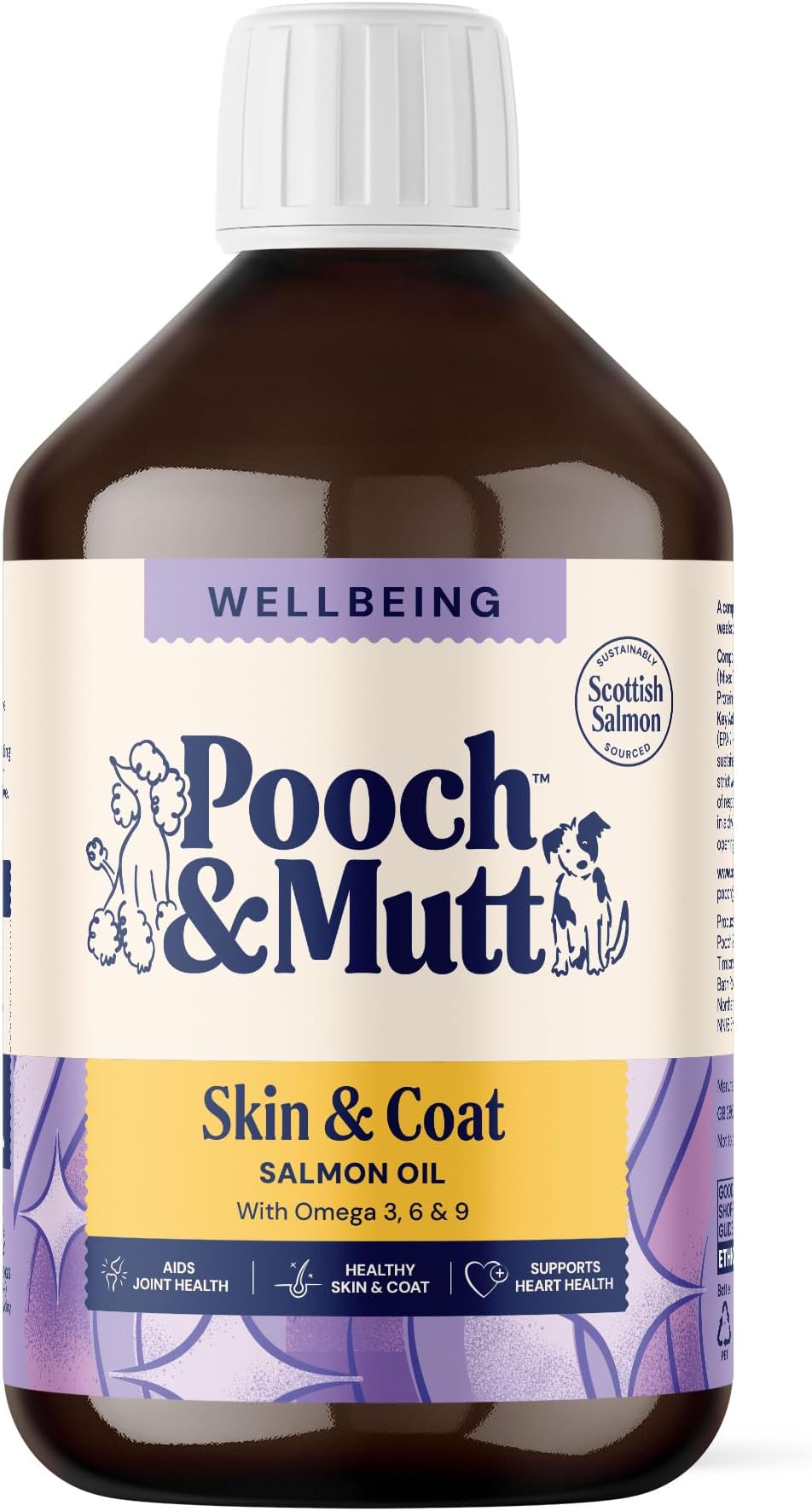 Pooch & Mutt Natural Salmon Oil Supplement for Dogs and Cats 500ml