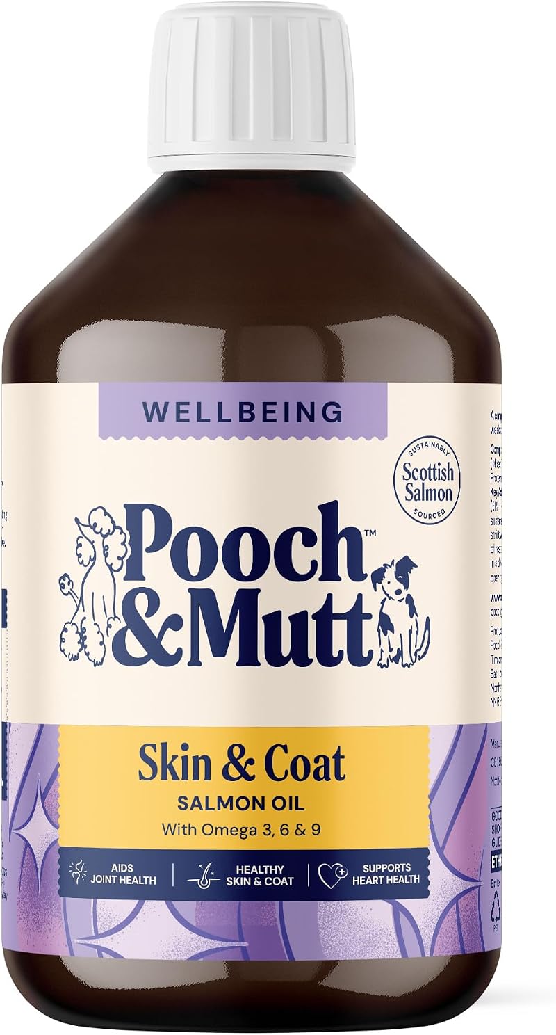 Pooch & Mutt Natural Salmon Oil Supplement for Dogs and Cats 500ml