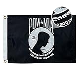 AMZFLAG Embroidered Pow Flag 12x18 Inches