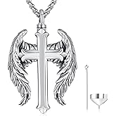 Aniu Cremation Jewelry for Ashes S925 Sterling Silver Urn Necklace Memorial Necklace for Human Ashes of Loved Ones Keepsake Locket Pendant for Men Women