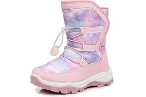 Felabo Kids Boys Girls Snow Boots Water-Resistant Winter Boots with Warm Lining & Anti-Slip Sole (Little Kid/Big Kid)