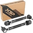 KSP Heavy Duty Tie Rod Ends Kit for Silverado Sierra 2500 3500 2001-2010 4WD, 0-6" Adjustable Tie Rod Kits Compatible With Chevy GMC, 2pcs Lower Tie Rod Kit Repalce OE Inner and Outer Tie Rod Assembly