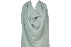 snuggle me® Nursing Cover - 100% Organic Cotton Muslin Nursing Cover Up for Breastfeeding with a BPA-Free Silicone Teether Ring, Ultra-Soft & Lightweight (33.5″ × 39.4″)