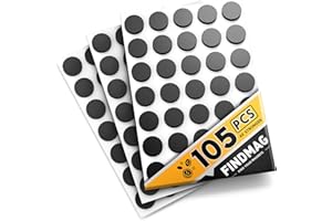 FINDMAG 105 Pcs Round Magnets with Adhesive Backing, Flexible Self Adhesive Magnets for Crafts, Small Sticky Magnetic Dots for Hanging & Organizing Light Objects, Whiteboard, Fridge, DIY