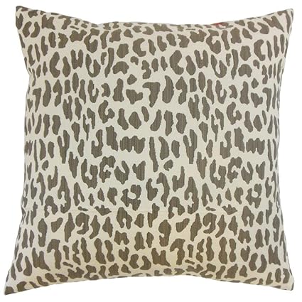 Amazon Com 1 Piece Off White Dark Brown Leopard Theme Pillow Sham