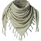LOLAT Cotton Desert Scarf Military Tactical Shemagh Keffiyeh HeadScarf Arab Wrap Outdoors Tassel Scarves for Men/Women
