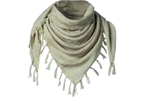 LOLAT Cotton Desert Scarf Military Tactical Shemagh Keffiyeh HeadScarf Arab Wrap Outdoors Tassel Scarves for Men/Women
