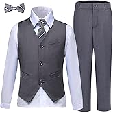 Boys Suits Slim Fit Toddler Tuxedo Suit Set for Teen Boys Communion Dress Clothes Kids Wedding Ring Bearer Outfit