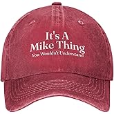 GYISVQPT It's A Mike Thing You Wouldn't Understand Funny Baseball Hat for Man Gray Sports Hats